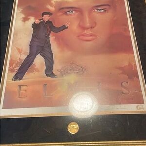 Elvis Presley Portrait with Gold Frame